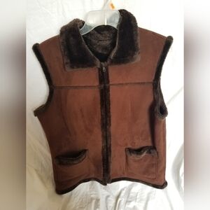 Chocolste Brown Warm Noveltie Vest Size Large